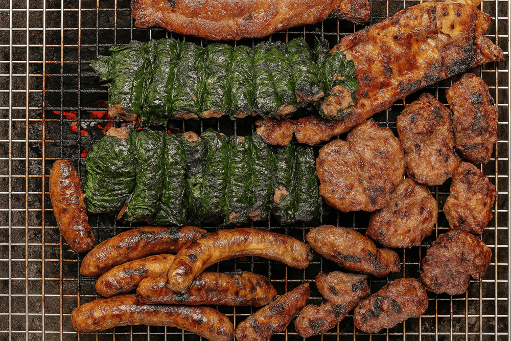 Each piece of pork is marinated with a secret recipe and grilled to a fragrant golden perfection over charcoal